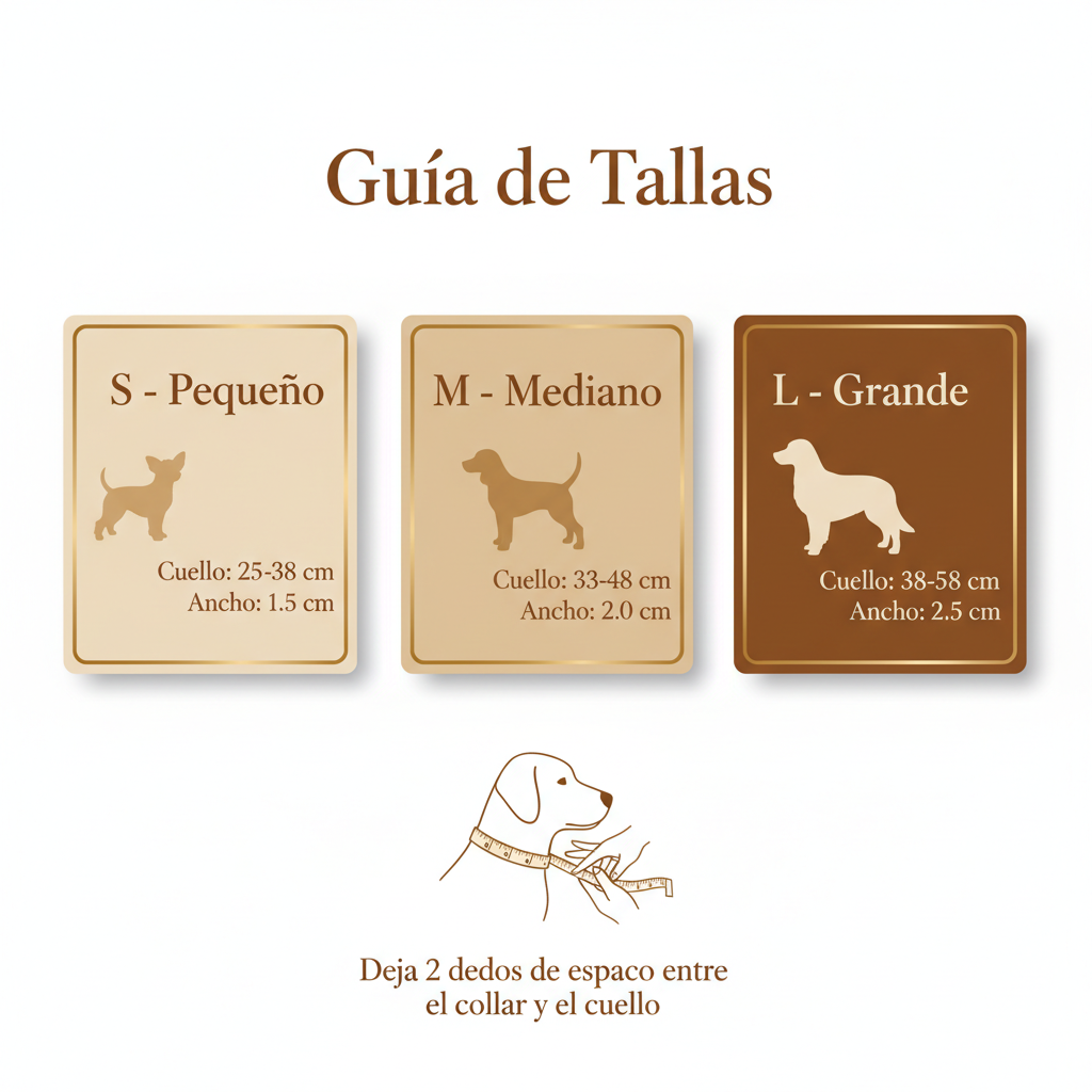 Collar personalizado con nombre y teléfono.