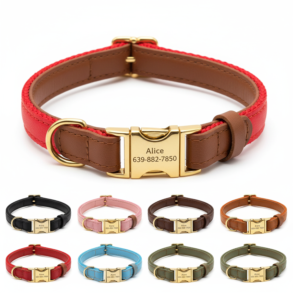 Imagen llamativa con collar rojo